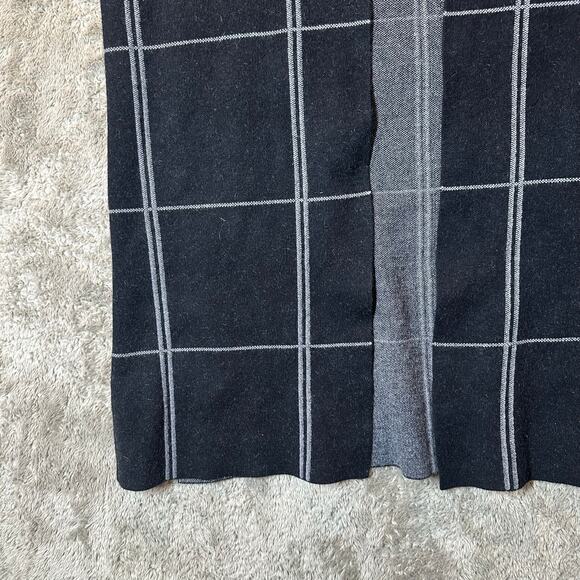 Magaschoni Black Windowpane Long Sweater Vest Duster Cardigan Sleeveless 1X XL - Picture 4 of 8